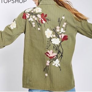 Topshop Embroidered Jacket